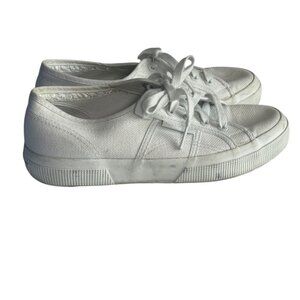 Superga 2750 Cotu Classic Sneakers White womens size 7.5 Cotton Canvas